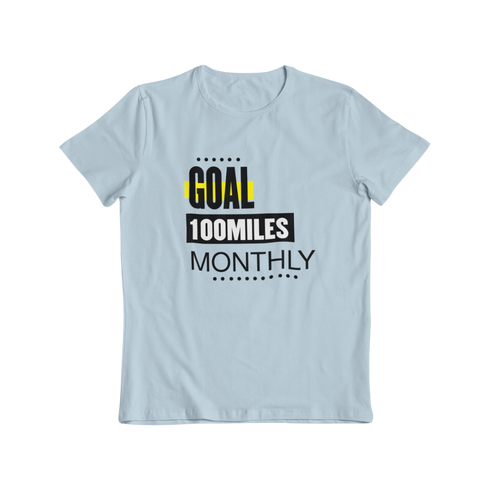 Runner T-Shirt - 100 Miles Goal ice blue