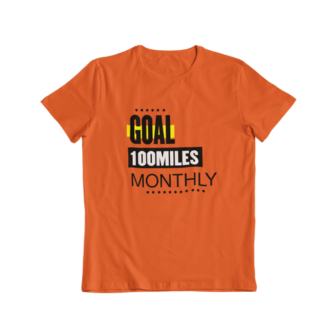 Runner T-Shirt - 100 Miles Goal orange