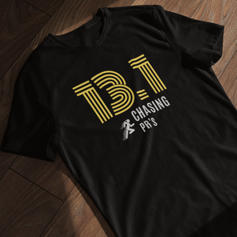 Running T-Shirt - 13.1 Chasing Personal Records black