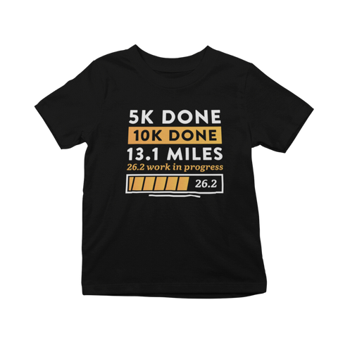 Running T-Shirt - 5K Done Marathon in Training black