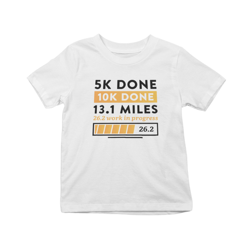 Running T-Shirt - 5K Done Marathon in Training white