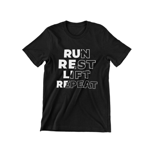 Runner T-Shirt - Run Rest Lift Repeat black