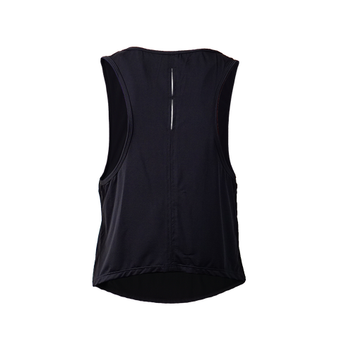 Woman's Running Crop Tank Top - Run Rest Lift Repeat black back