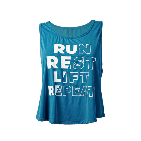 Woman's Running Tank Top - Run Rest Lift Repeat