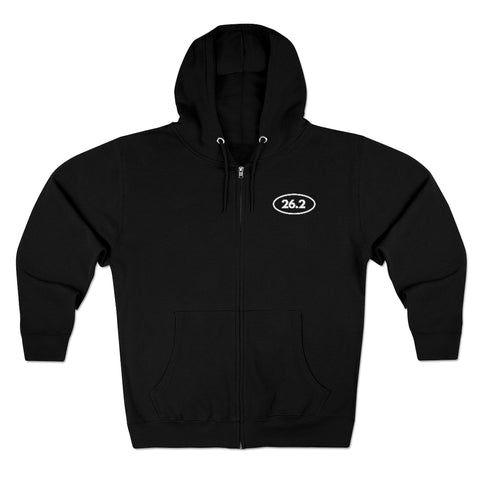 Marathoner Runner Full Zip Hoodie black front