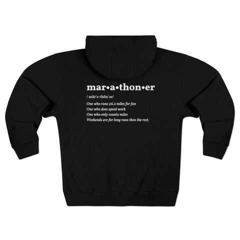 Marathoner Runner Full Zip Hoodie back back