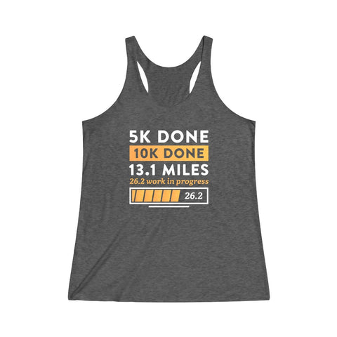 Woman's Running Tank Top - Marathoner In Training black