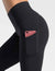 Women's Runner Leggings with Cell Phone Pockets close up